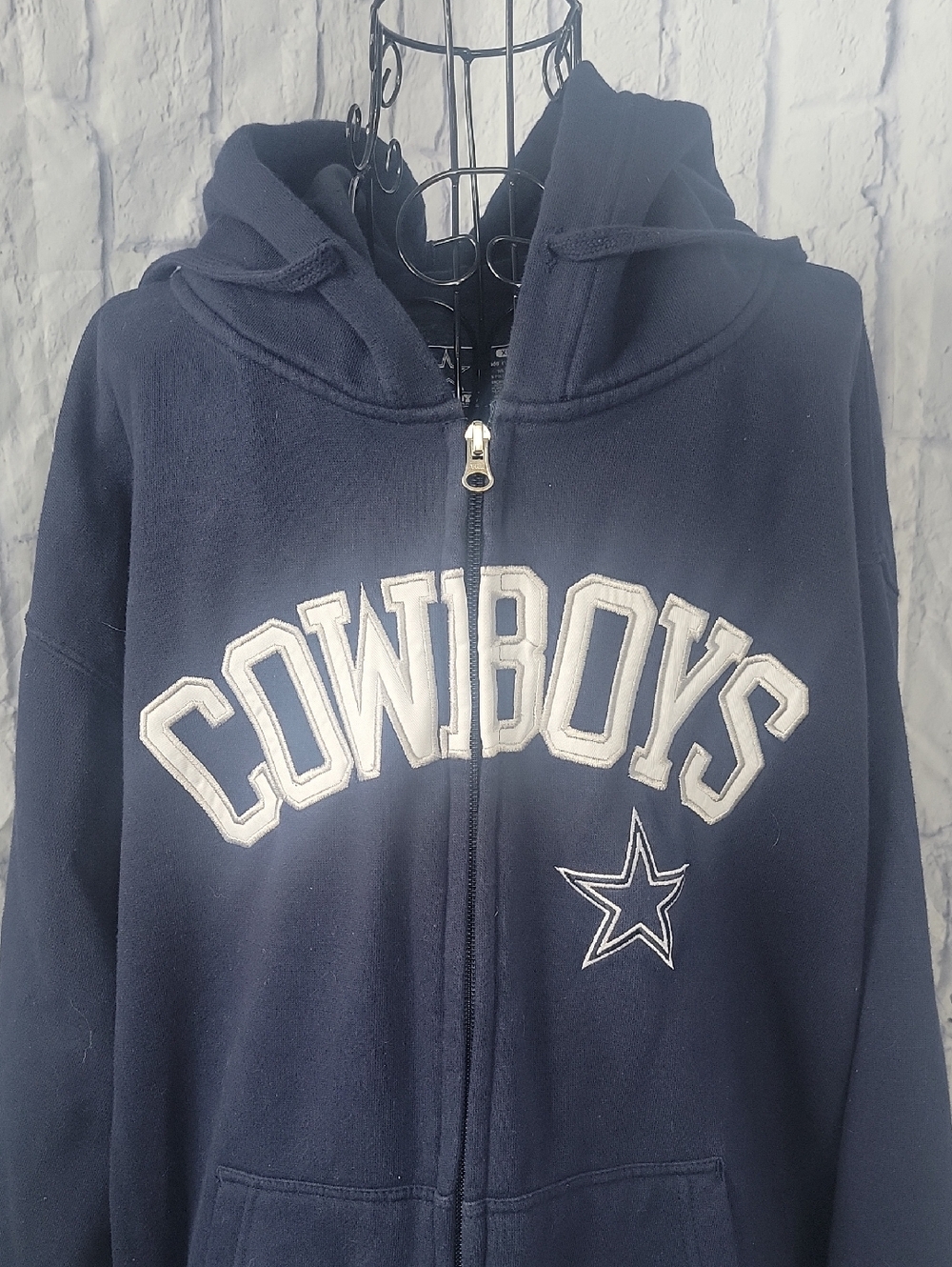 Dallas Cowboys Team Apparel Hoodie SS Zip Up NFL XL - Picture 2 of 6